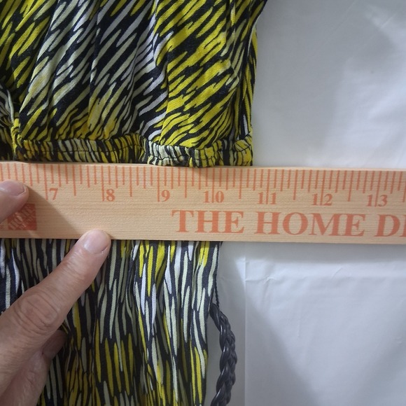 Speckless JCPenney Yellow Black Sleeveless Dress Women's Medium With‎ Belt NWT - Picture 9 of 10